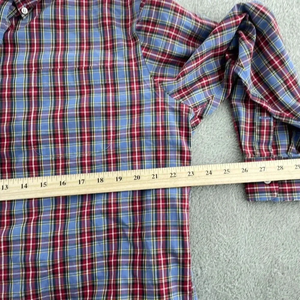 J. Crew Mens Plaid Button-Down Shirt Size 16-16.5 4263
